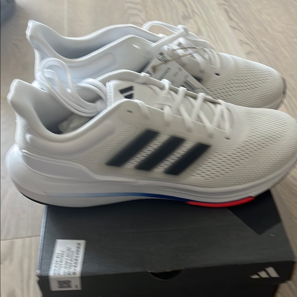 Adidas Ultrabounce Running Shoes - White with Black Accents